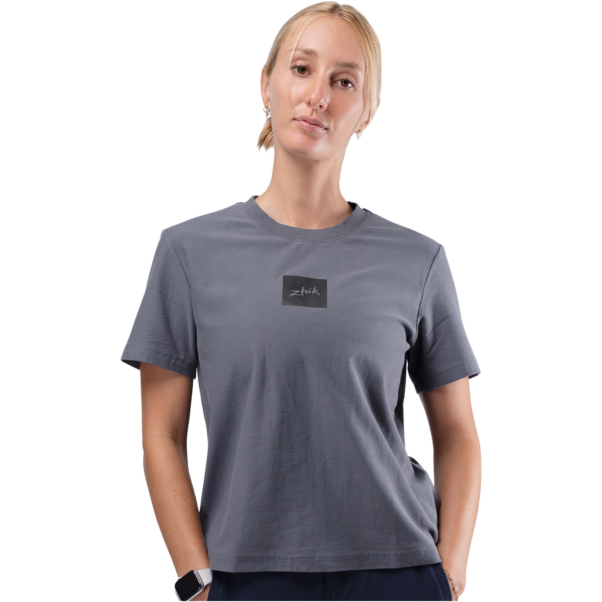 2026 Zhik Womens Logo Cotton Tee TEE-0735-SLT-W - Slate